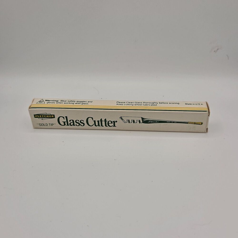 Vintage Fletcher Gold Tip Glass Cutters -  New In  Box - Made In USA